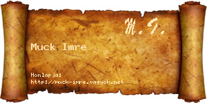 Muck Imre névjegykártya