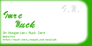 imre muck business card